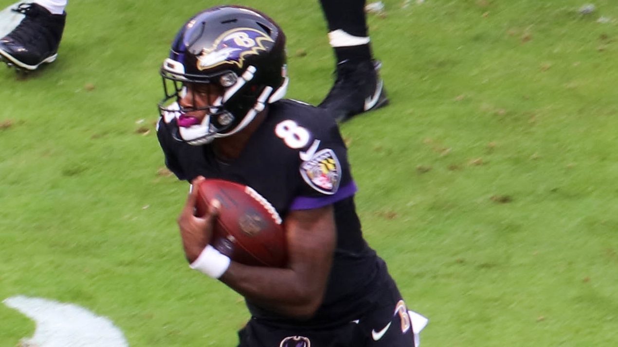 Lamar Jackson of the Baltimore Ravens. Source: Office of the Maryland Governor on Flickr